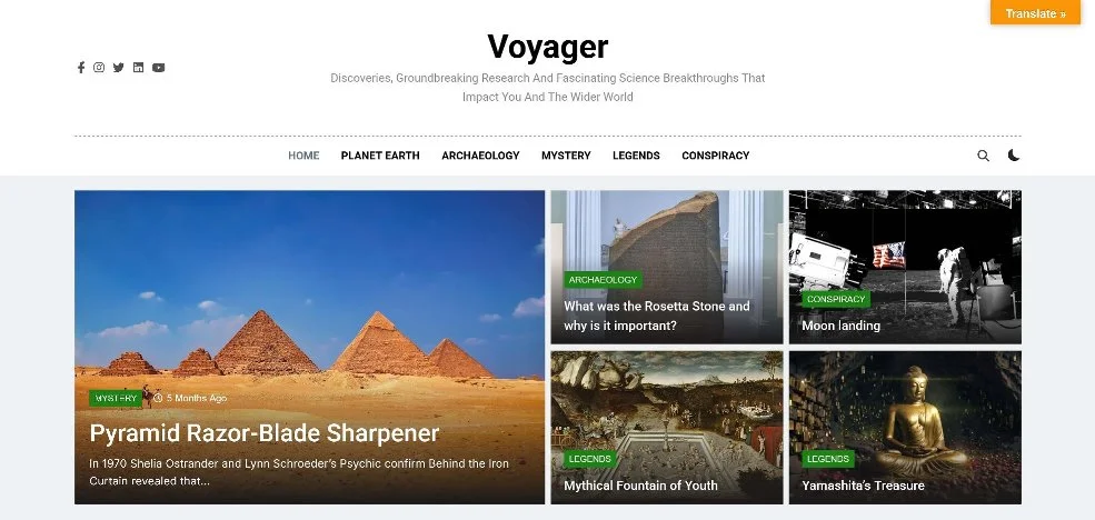 Voyager - website